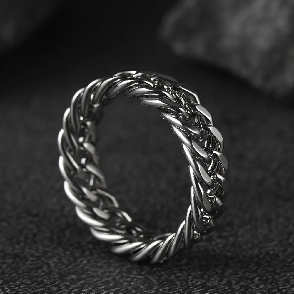 Fashion Cuban Chain Stainless Steel Ring for Men sold by FaithHeart product image thumbnail 3