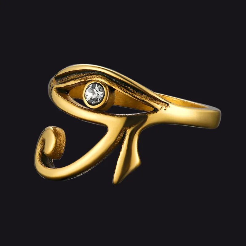 Ancient Egyptian Eye of Ra Ring Jewelry for Men Women sold by FaithHeart