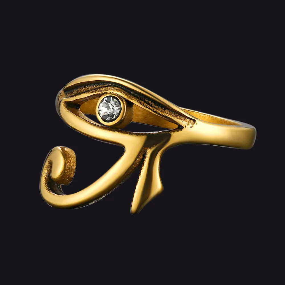 Ancient Egyptian Eye of Ra Ring Jewelry for Men Women sold by FaithHeart