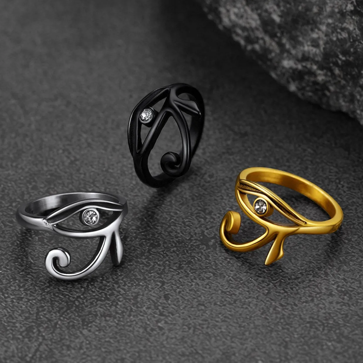 Ancient Egyptian Eye of Ra Ring Jewelry for Men Women sold by FaithHeart product image thumbnail 4