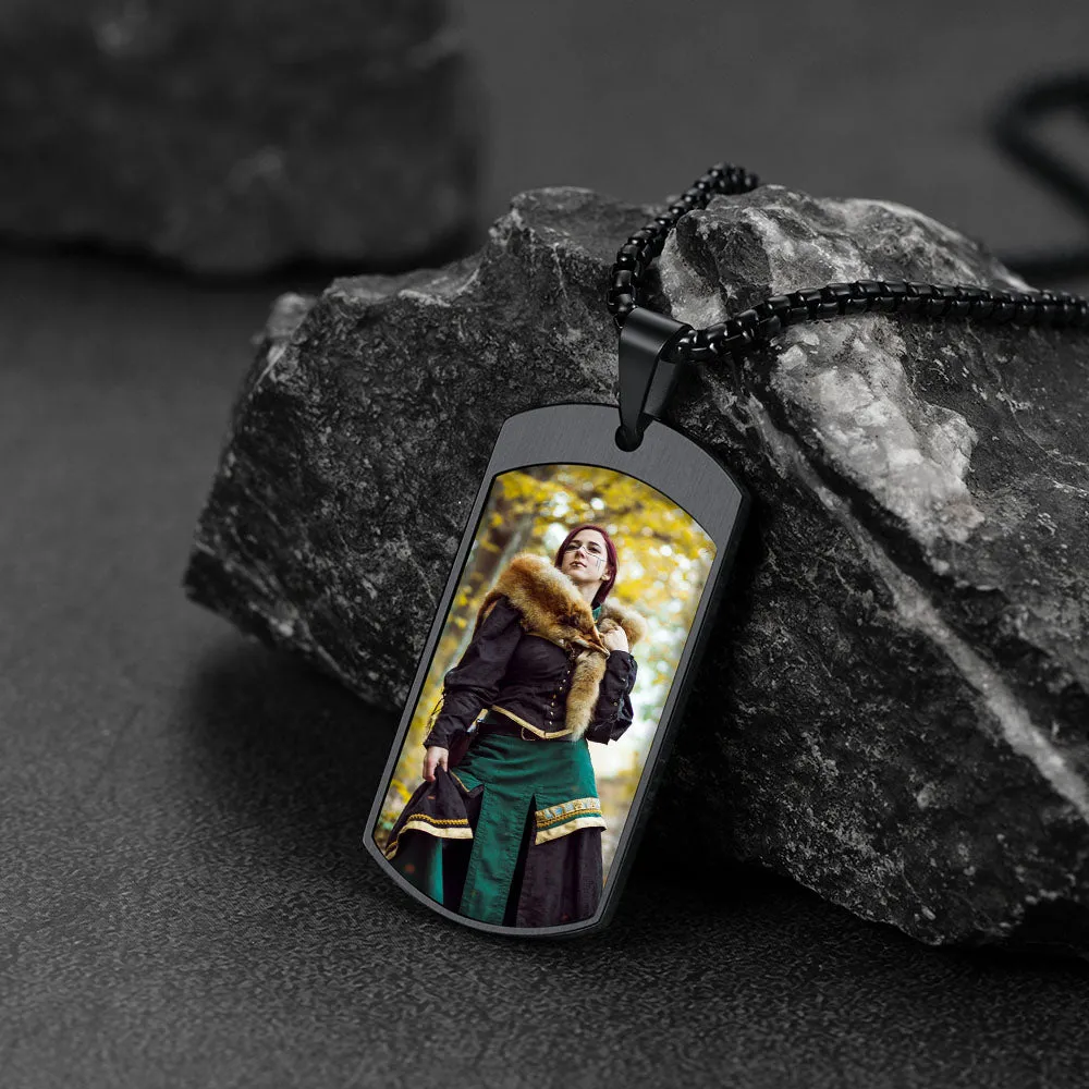 Customized Saint Michael Dog Tag Necklace with Picture sold by FaithHeart product image thumbnail 4