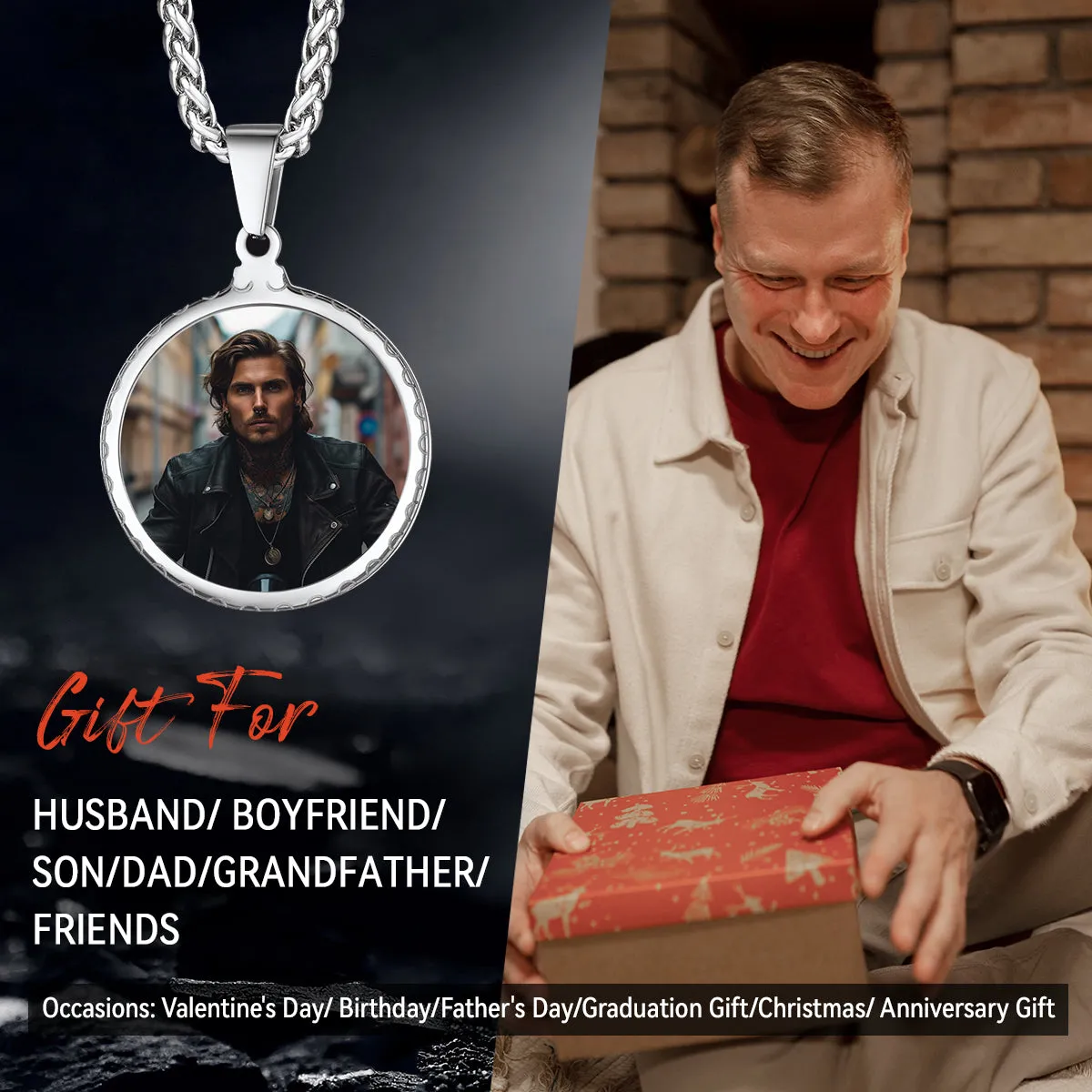 Personalized Lords Praying Hands Medal Necklace with Picture sold by FaithHeart product image thumbnail 5