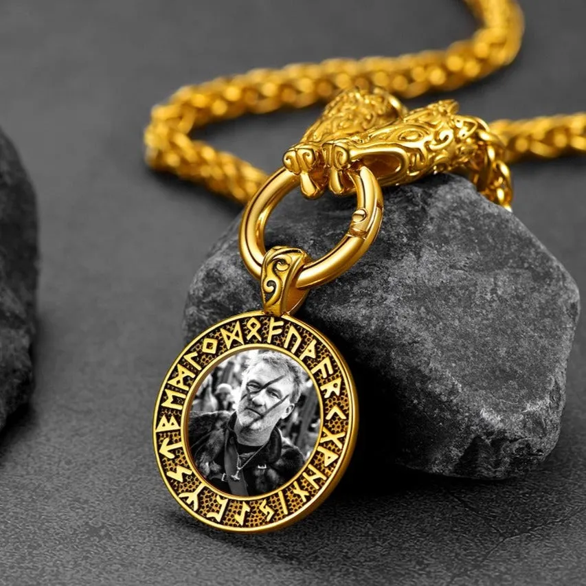 Personalized Viking Picture Necklace With Wolf King Chain sold by FaithHeart product image thumbnail 5