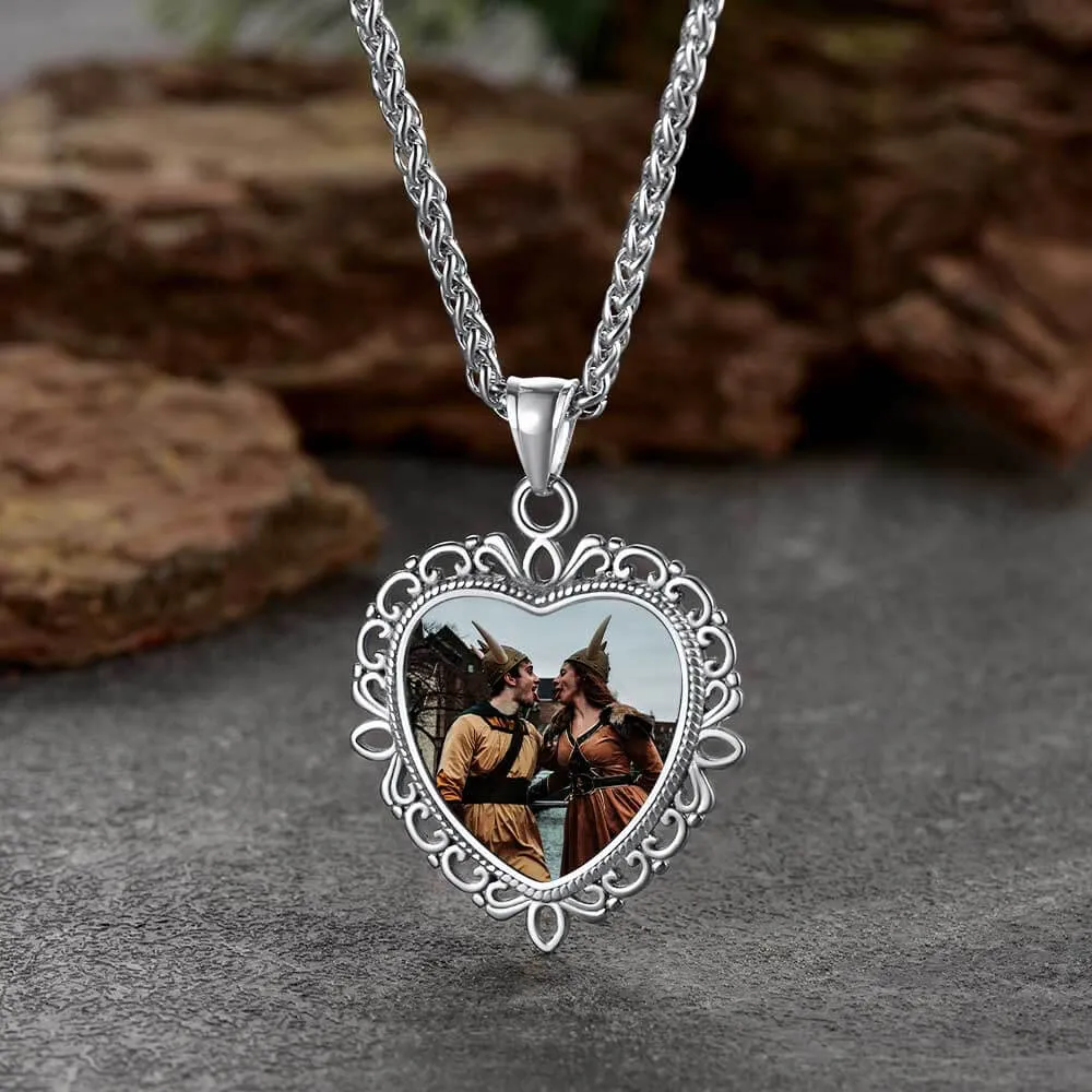 Personalized Vintage Heart Picture Necklace for Women sold by FaithHeart product image thumbnail 5