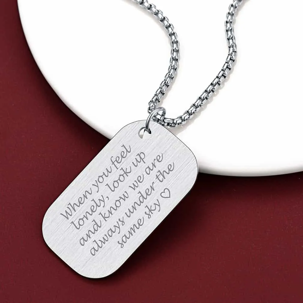 Customized Engraved Dog Tag Necklace With Cross sold by FaithHeart product image thumbnail 5