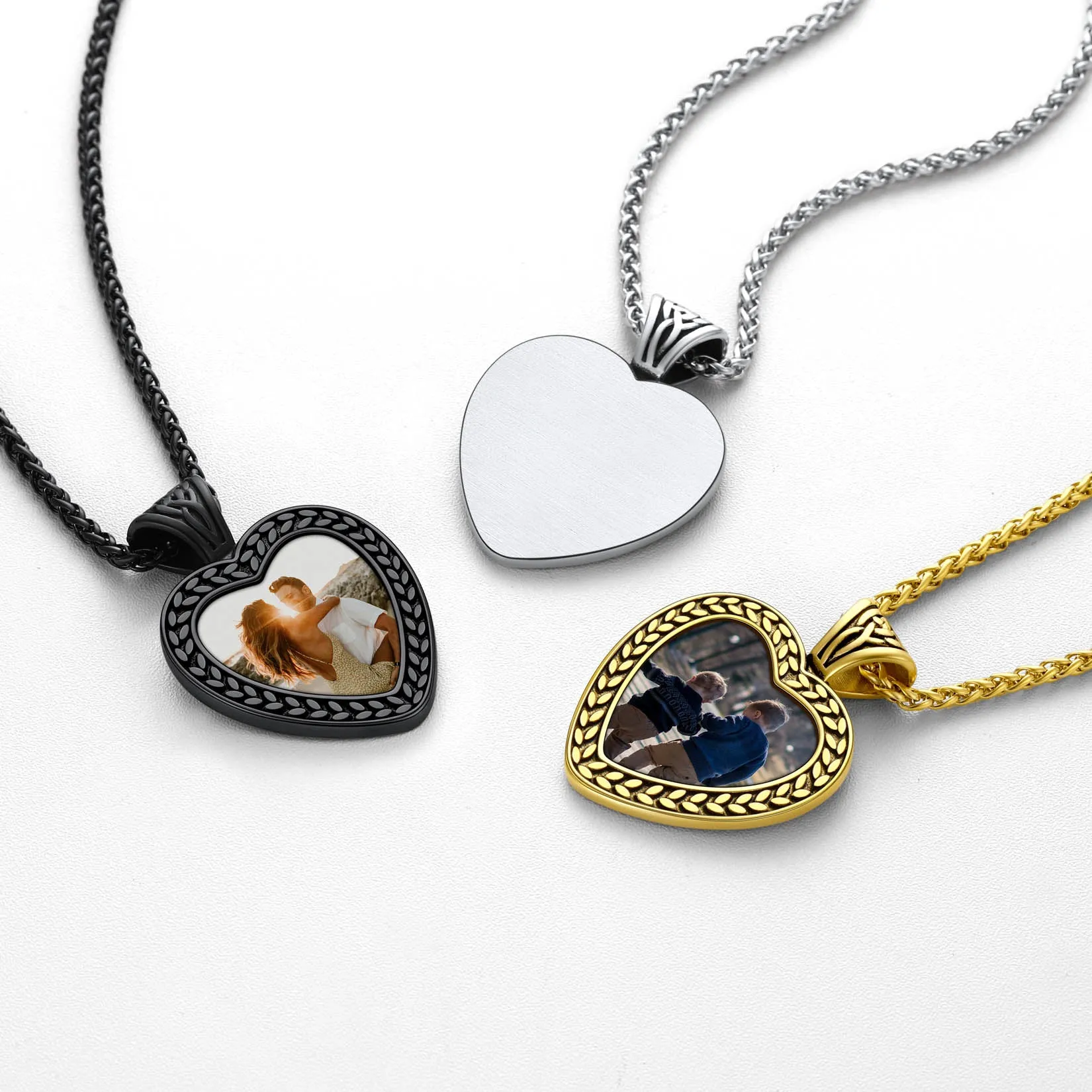 Customized Heart Photo Pendant Memorial Necklace for Women Men sold by FaithHeart product image thumbnail 5