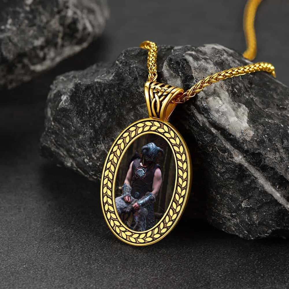 Oval Customized Photo Necklace with Picture for Men sold by FaithHeart product image thumbnail 4