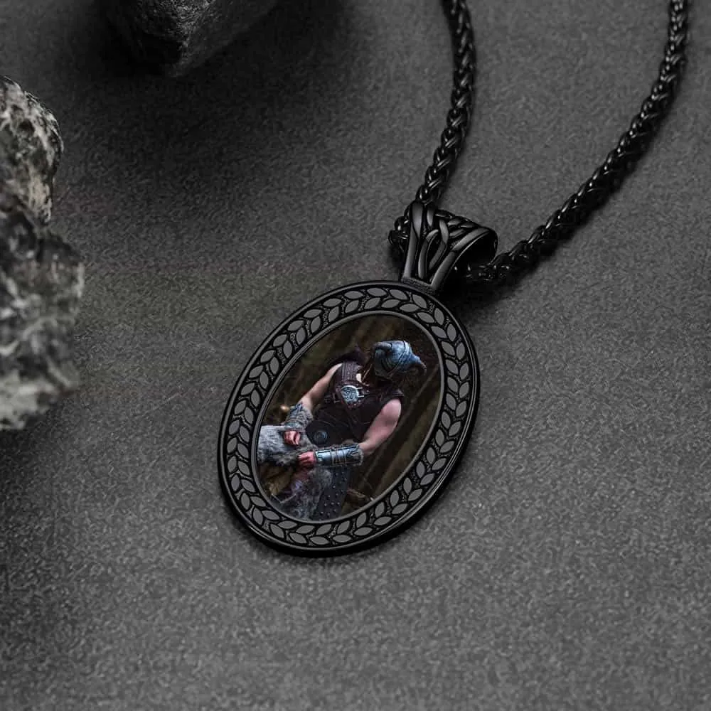 Oval Customized Photo Necklace with Picture for Men sold by FaithHeart product image thumbnail 5