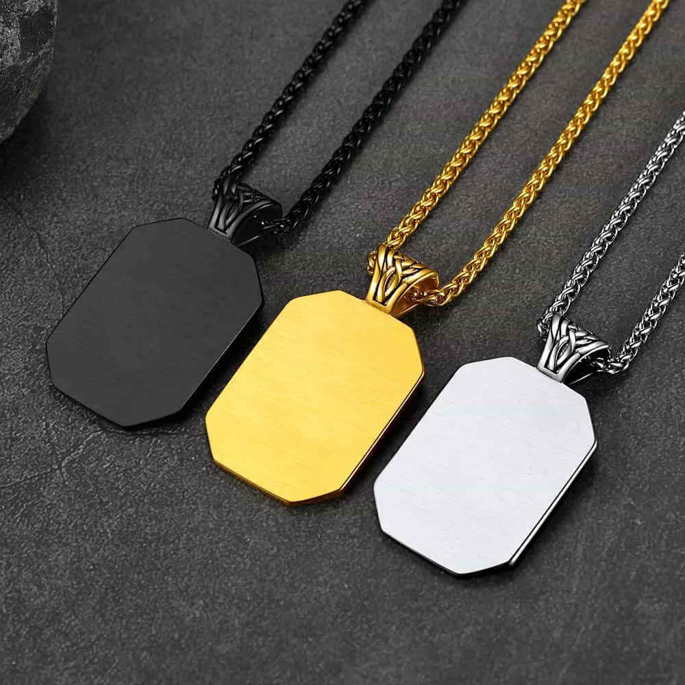 Customized Picture Dog Tag Necklace Photo Pendant for Men sold by FaithHeart product image thumbnail 4