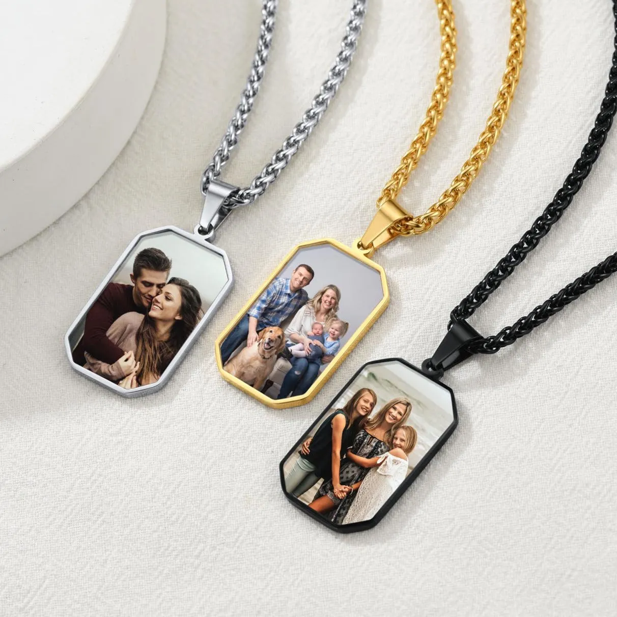 Customized Engraved Photo Dog Tag Necklace for Men/Women sold by FaithHeart product image thumbnail 4