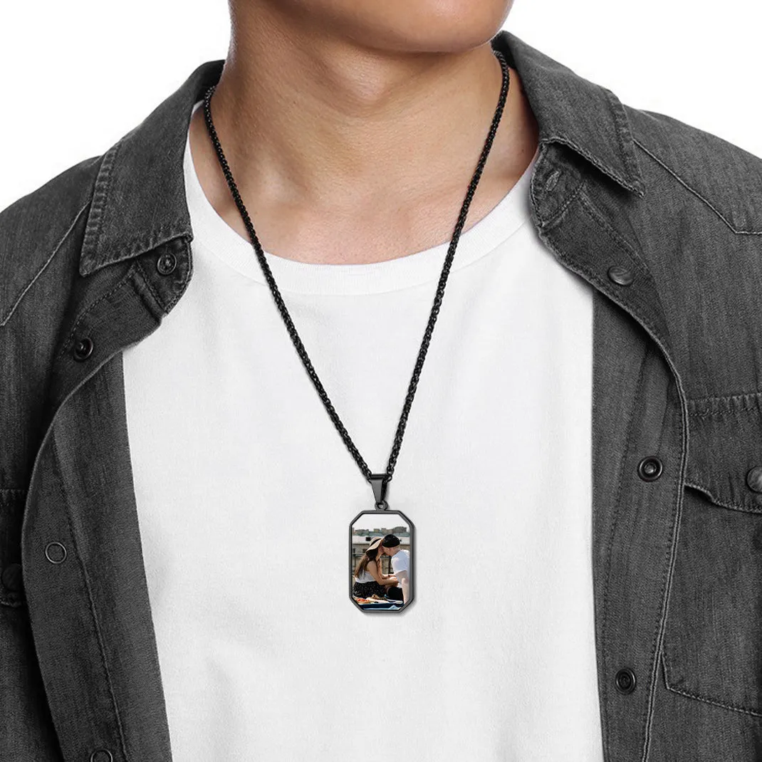 Customized Engraved Photo Dog Tag Necklace for Men/Women sold by FaithHeart product image thumbnail 2
