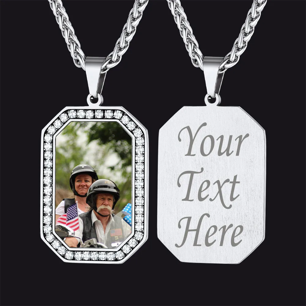 Customized Engraved Picture Dog Tag Necklace Memorial Gift sold by FaithHeart