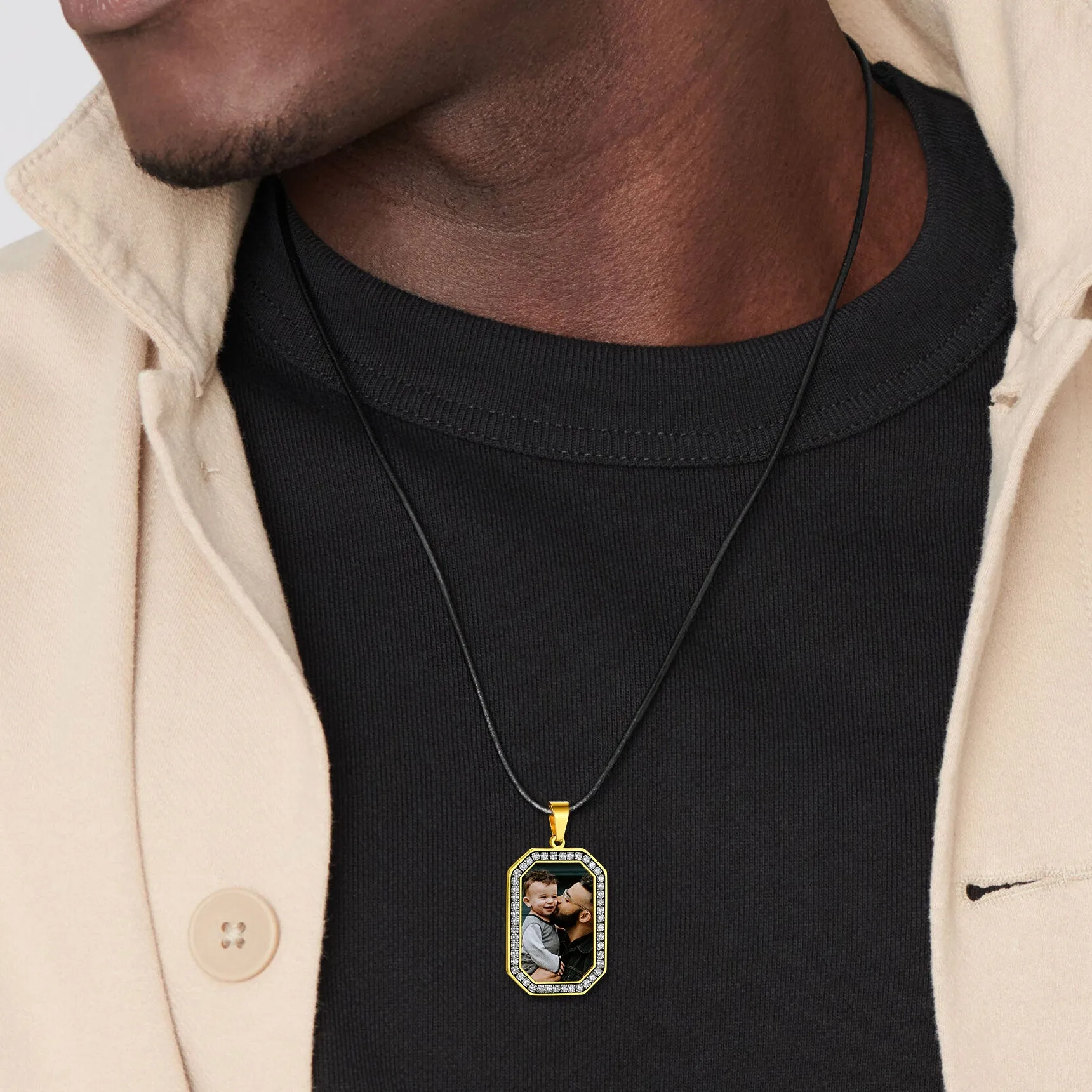 Customized Engraved Picture Dog Tag Necklace Memorial Gift sold by FaithHeart product image thumbnail 2