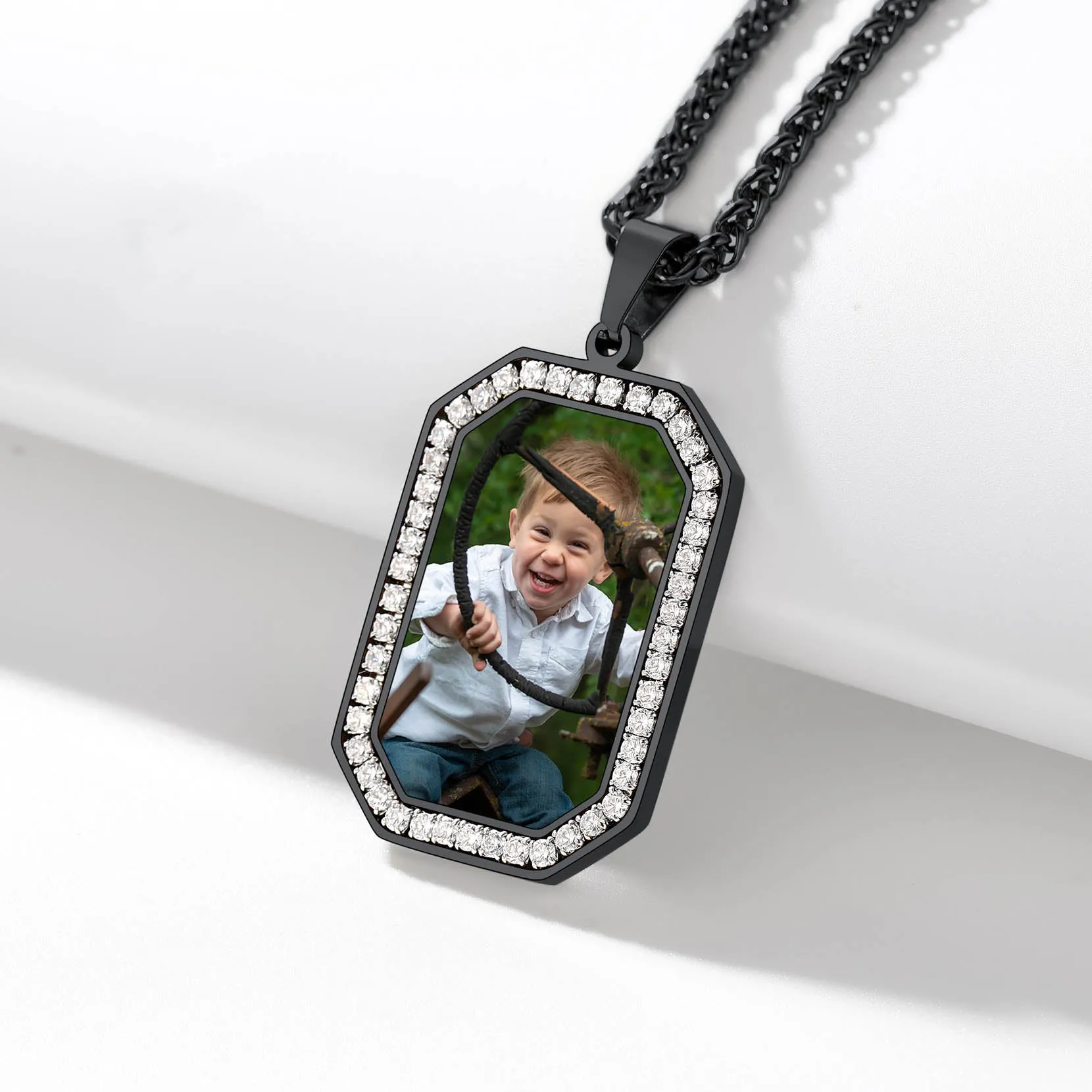 Customized Engraved Picture Dog Tag Necklace Memorial Gift sold by FaithHeart product image thumbnail 4