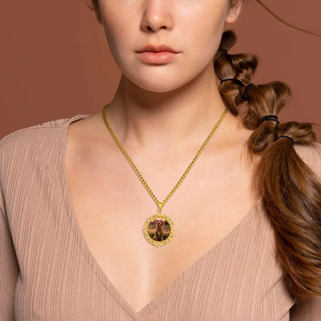 Vintage Customized Double-side Photo Pendant Memorial Necklace with Picture sold by FaithHeart product image thumbnail 2