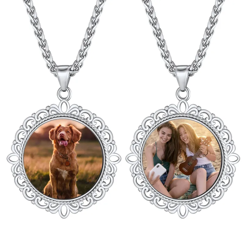 Vintage Customized Double-side Photo Pendant Memorial Necklace with Picture sold by FaithHeart