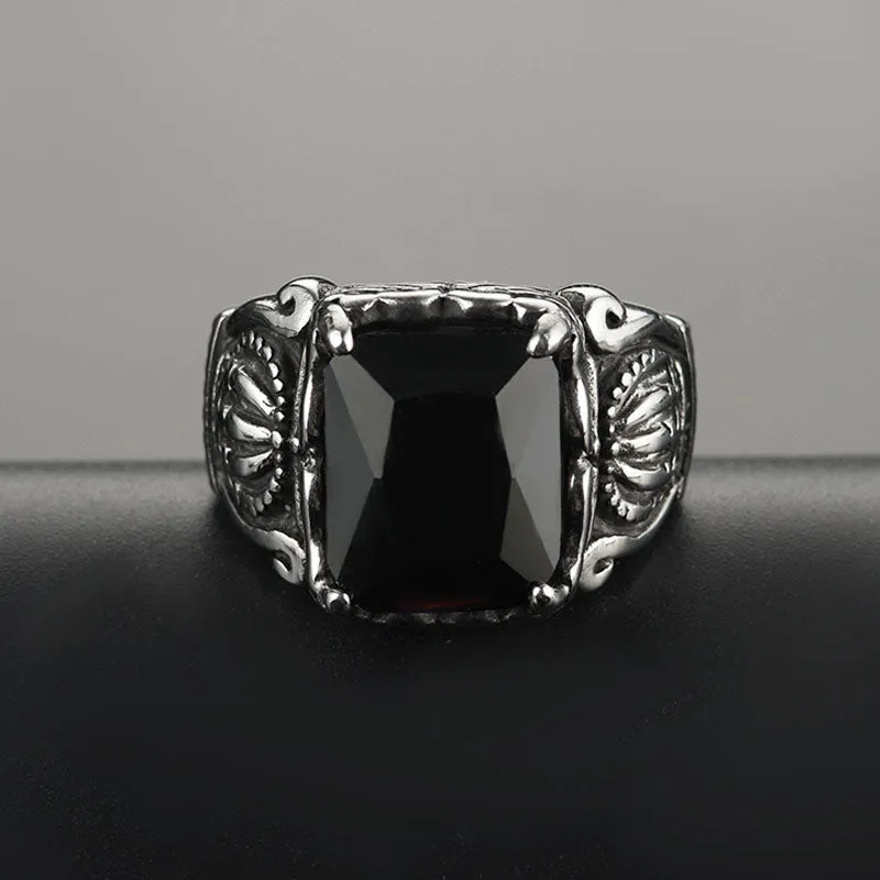 Crystal Crown Black Onyx Ring for Men sold by FaithHeart product image thumbnail 4