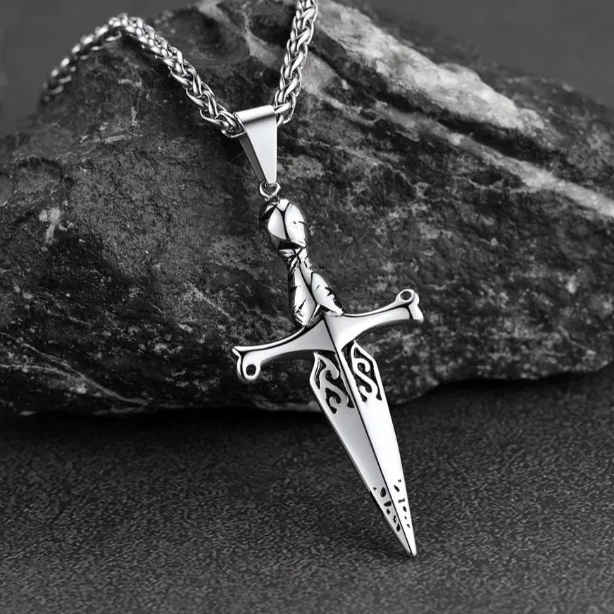 Knife Cross Necklace Pendant for Men Women sold by FaithHeart product image thumbnail 3