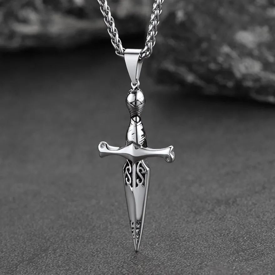 Knife Cross Necklace Pendant for Men Women sold by FaithHeart product image thumbnail 4