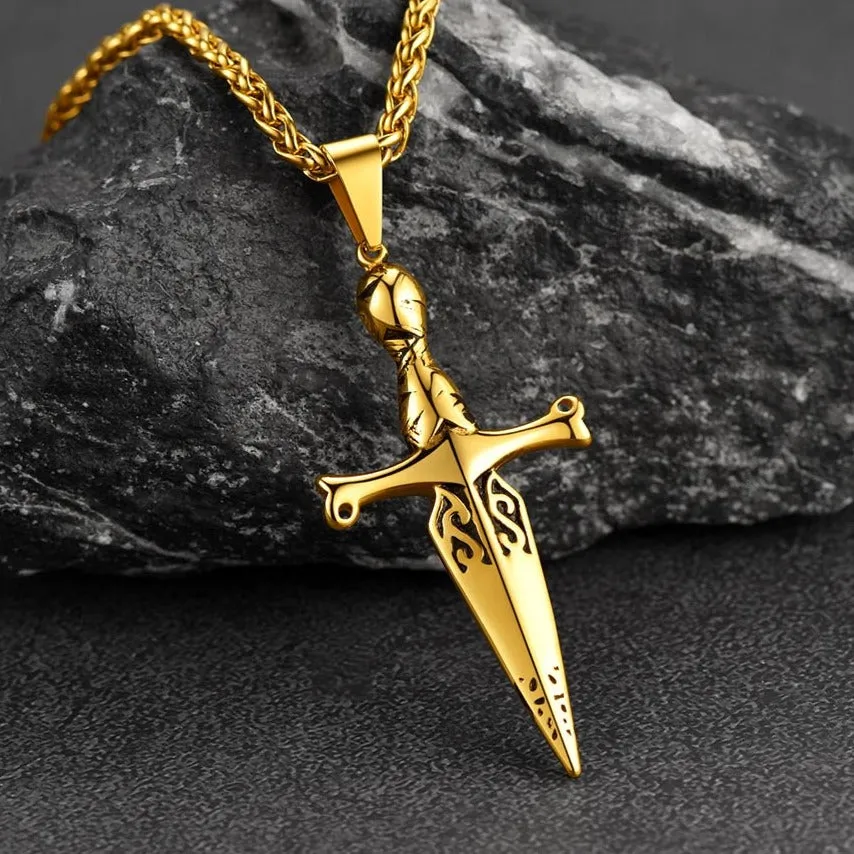 Knife Cross Necklace Pendant for Men Women sold by FaithHeart product image thumbnail 5