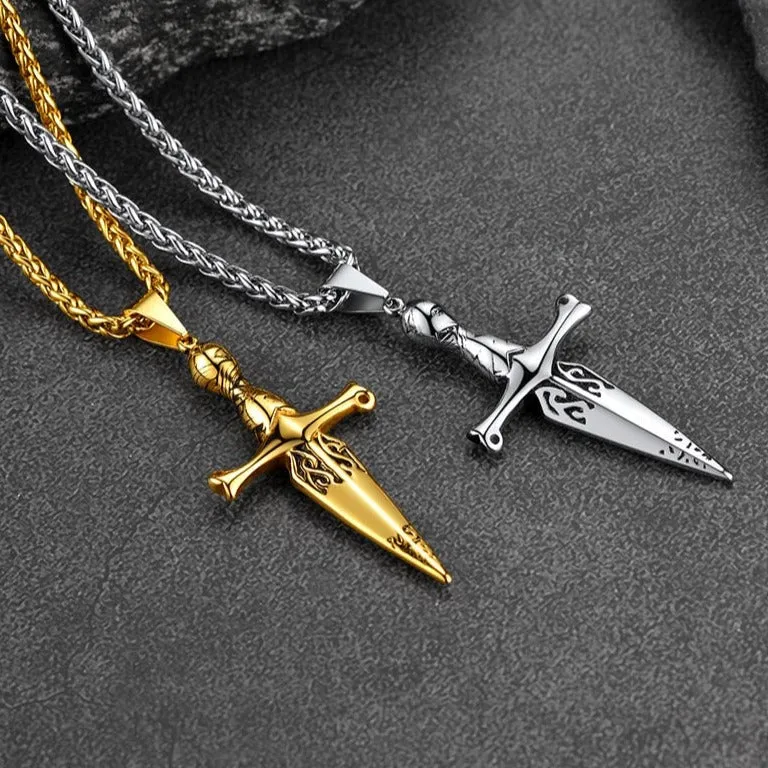 Knife Cross Necklace Pendant for Men Women sold by FaithHeart product image thumbnail 2