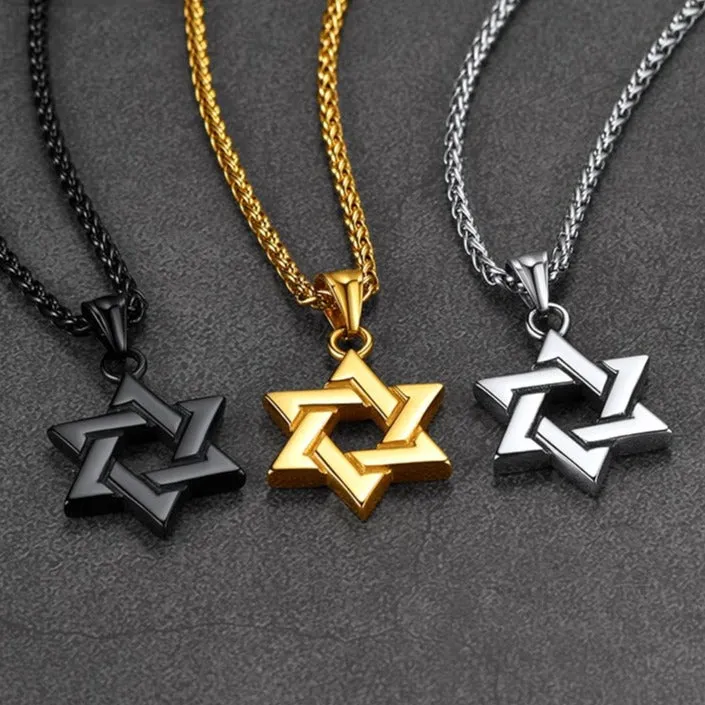 Classic Star of David Pendant Necklace For Men Women sold by FaithHeart product image thumbnail 3