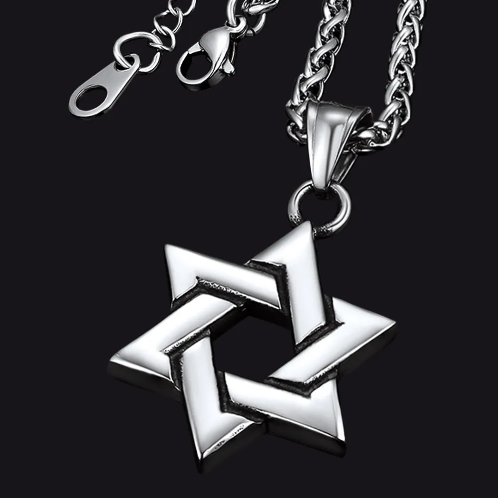 Classic Star of David Pendant Necklace For Men Women sold by FaithHeart