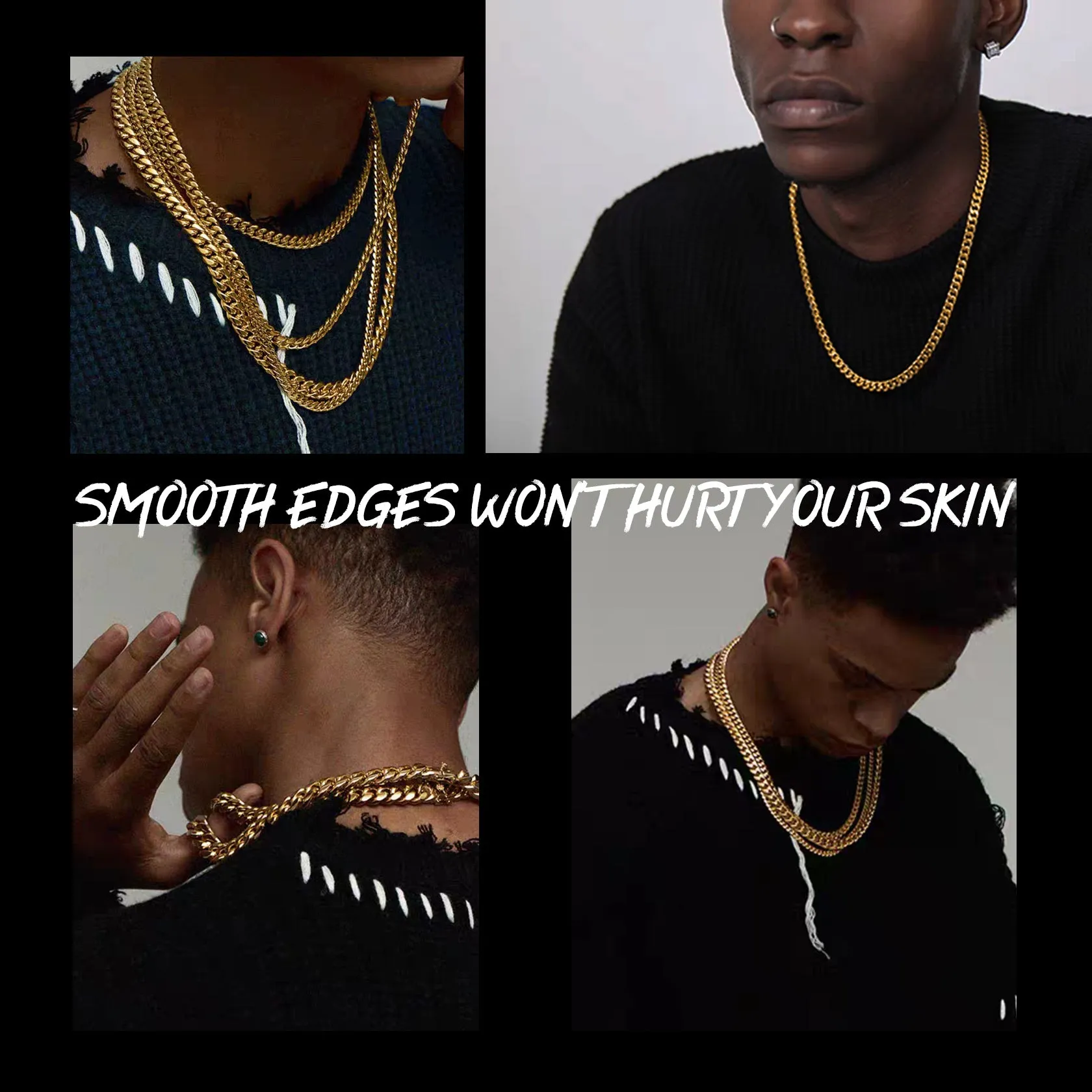 Chunky Heavy Miami Cuban Link Chain Necklace For Men sold by FaithHeart product image thumbnail 3