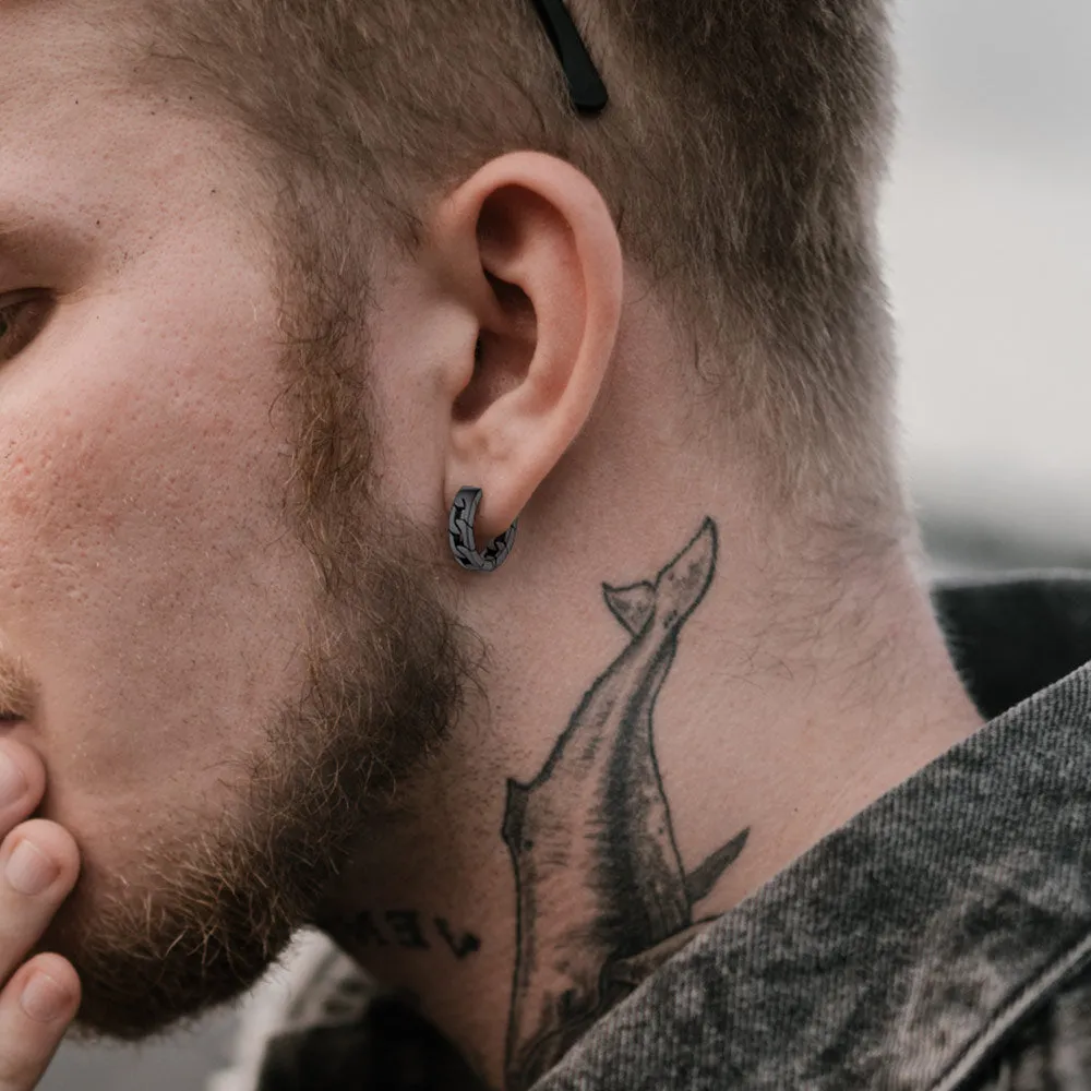 Chunky Cuban Chain Huggie Hoop Earrings For Men Women sold by FaithHeart product image thumbnail 2