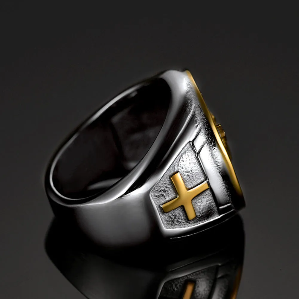 Christian St. Christopher Signet Ring For Men sold by FaithHeart product image thumbnail 3