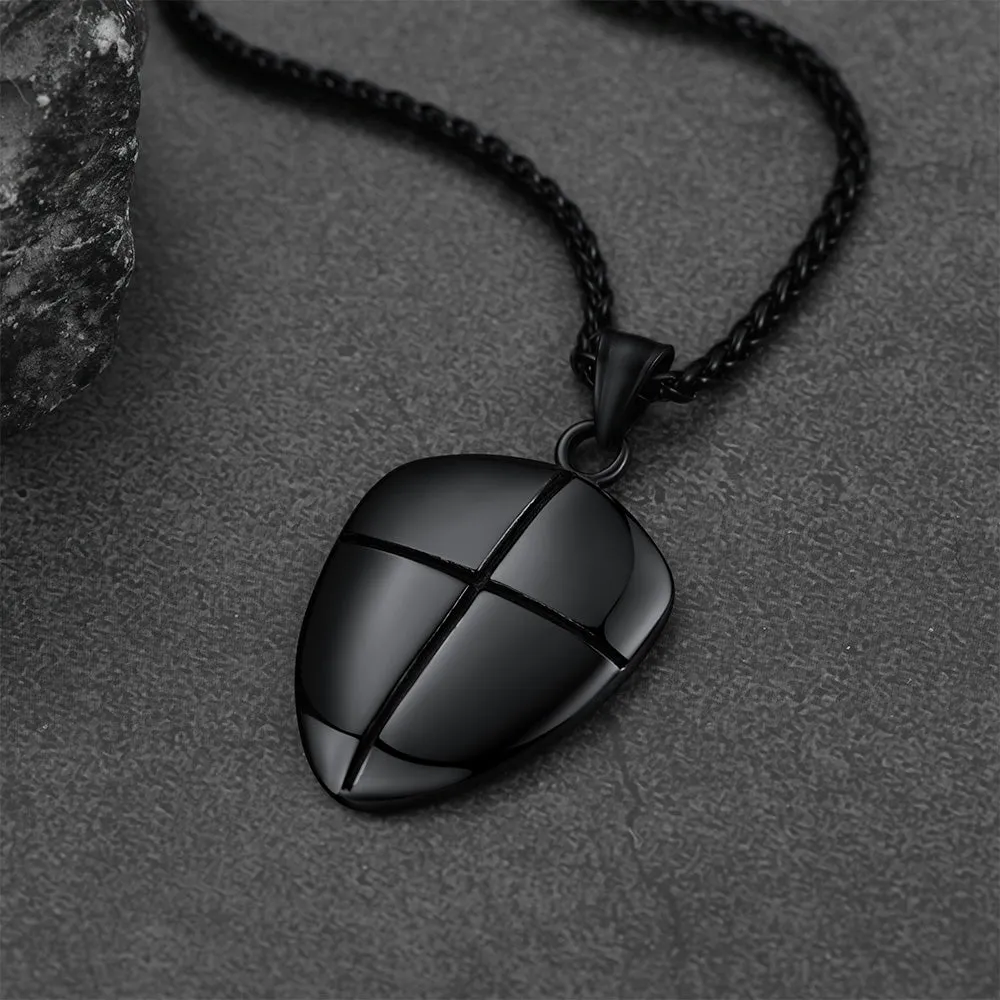 Christian Cross Joshua 1:9 Shield Necklace For Men sold by FaithHeart product image thumbnail 4