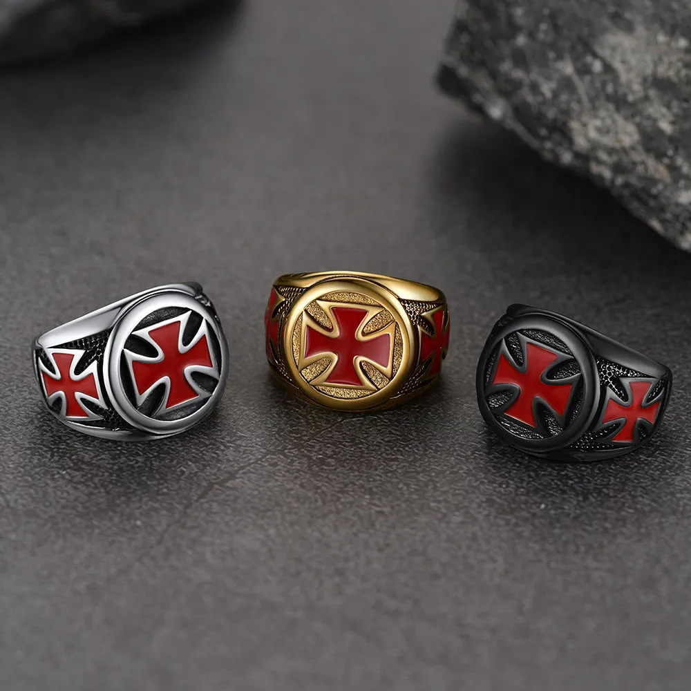 Christian Knights Templar Cross Ring For Men sold by FaithHeart product image thumbnail 5