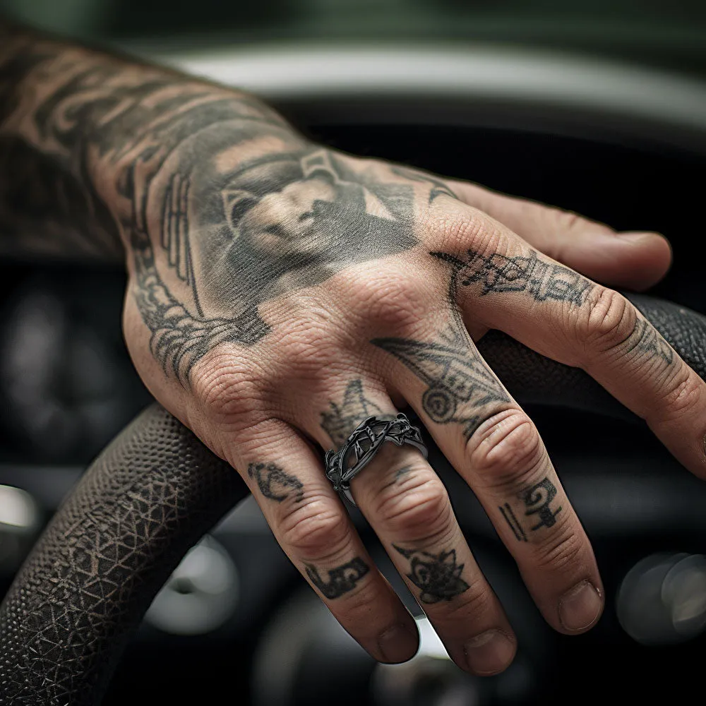 Christian Jesus Crown of Thorns Ring for Men sold by FaithHeart product image thumbnail 2