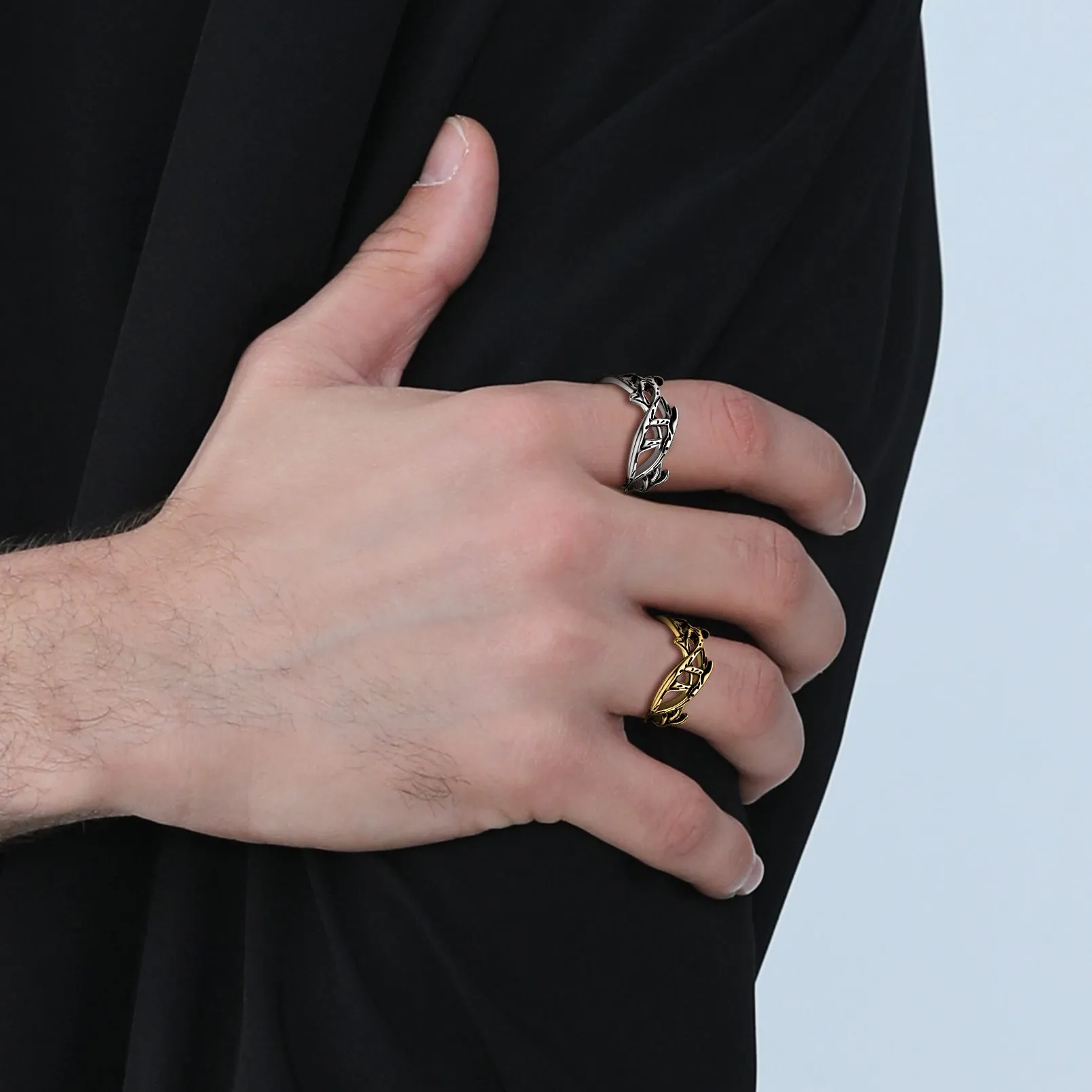 Christian Jesus Crown of Thorns Ring for Men sold by FaithHeart product image thumbnail 3