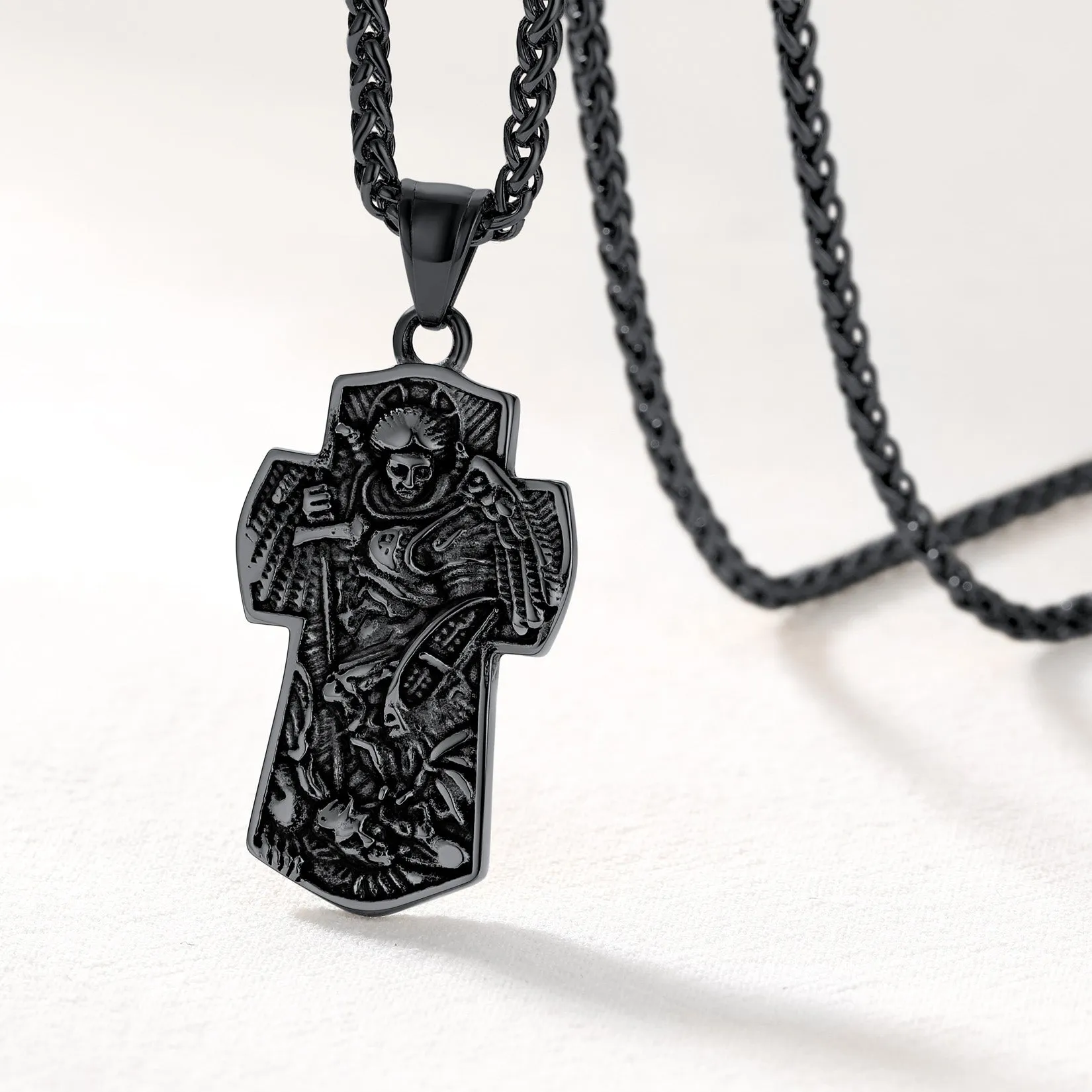 Archangel St. Michael Cross Necklace Protection Pendant sold by FaithHeart product image thumbnail 2