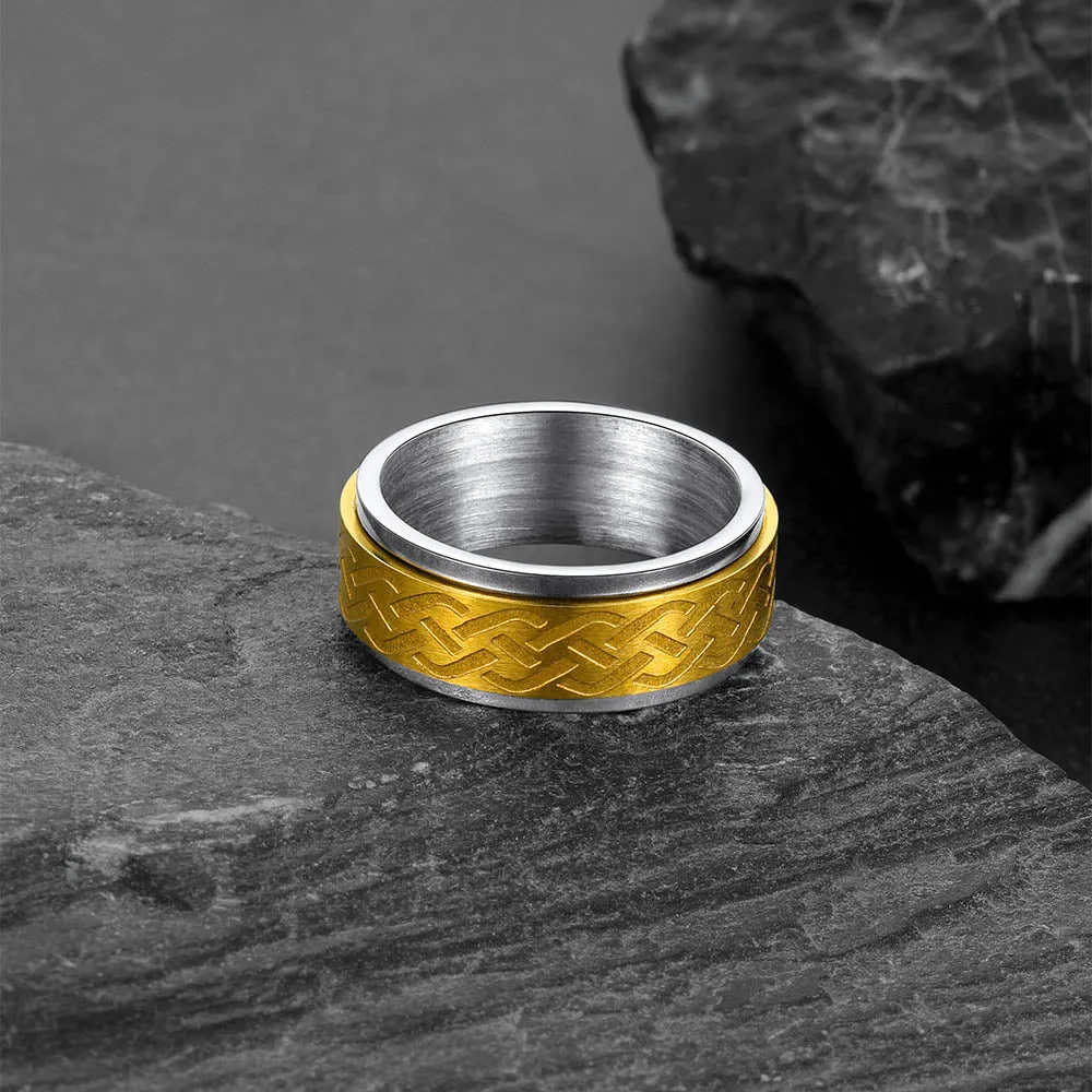 Celtic Knot Spinner Ring Anxiety Rotatable Ring For Men sold by FaithHeart product image thumbnail 4