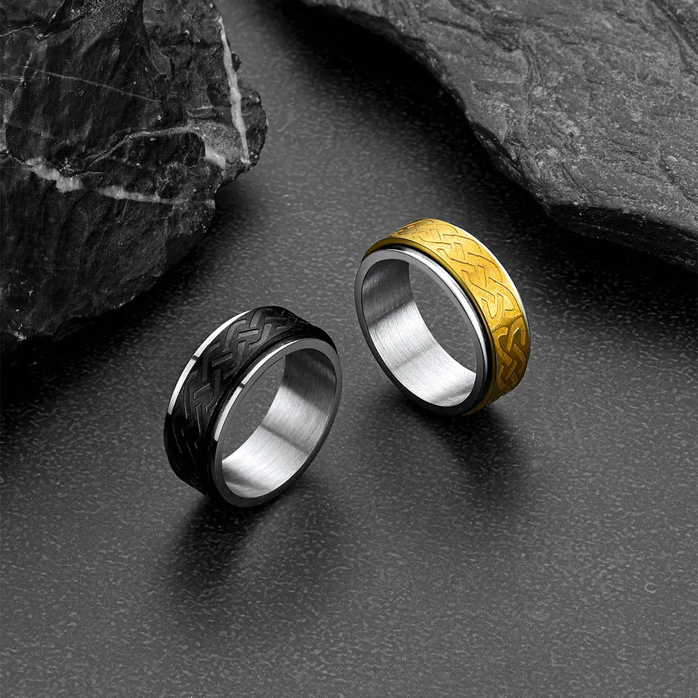 Celtic Knot Spinner Ring Anxiety Rotatable Ring For Men sold by FaithHeart product image thumbnail 3