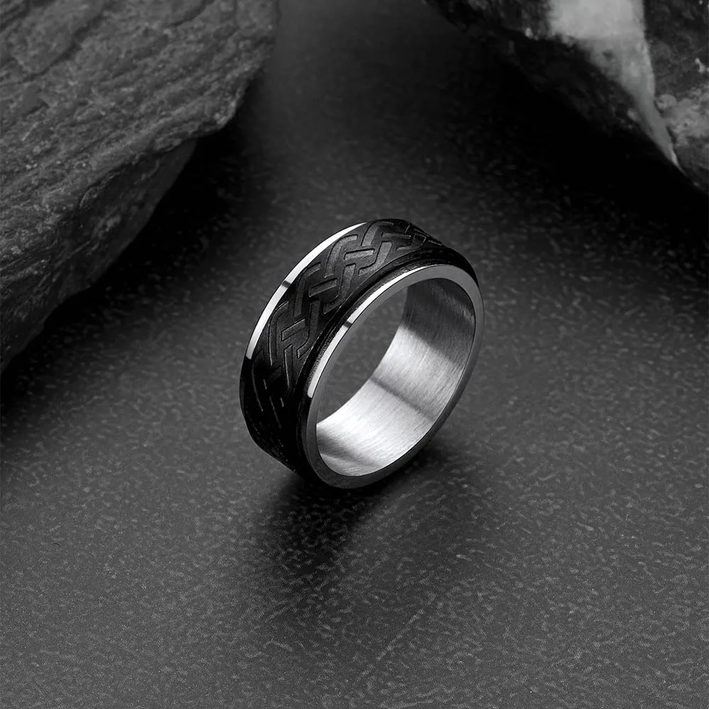 Celtic Knot Spinner Ring Anxiety Rotatable Ring For Men sold by FaithHeart product image thumbnail 5