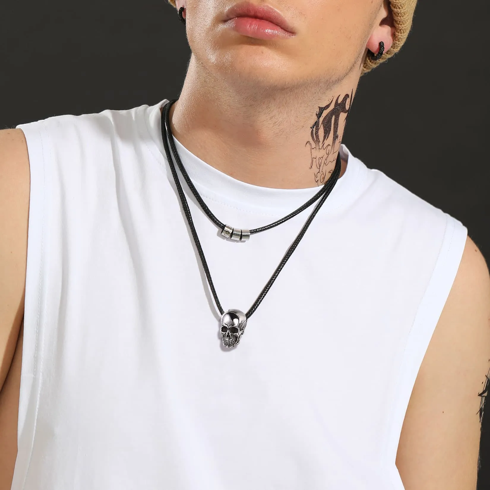 Braided Leather Cord Chain Wax Rope Necklace for Men 2MM/3MM sold by FaithHeart product image thumbnail 4