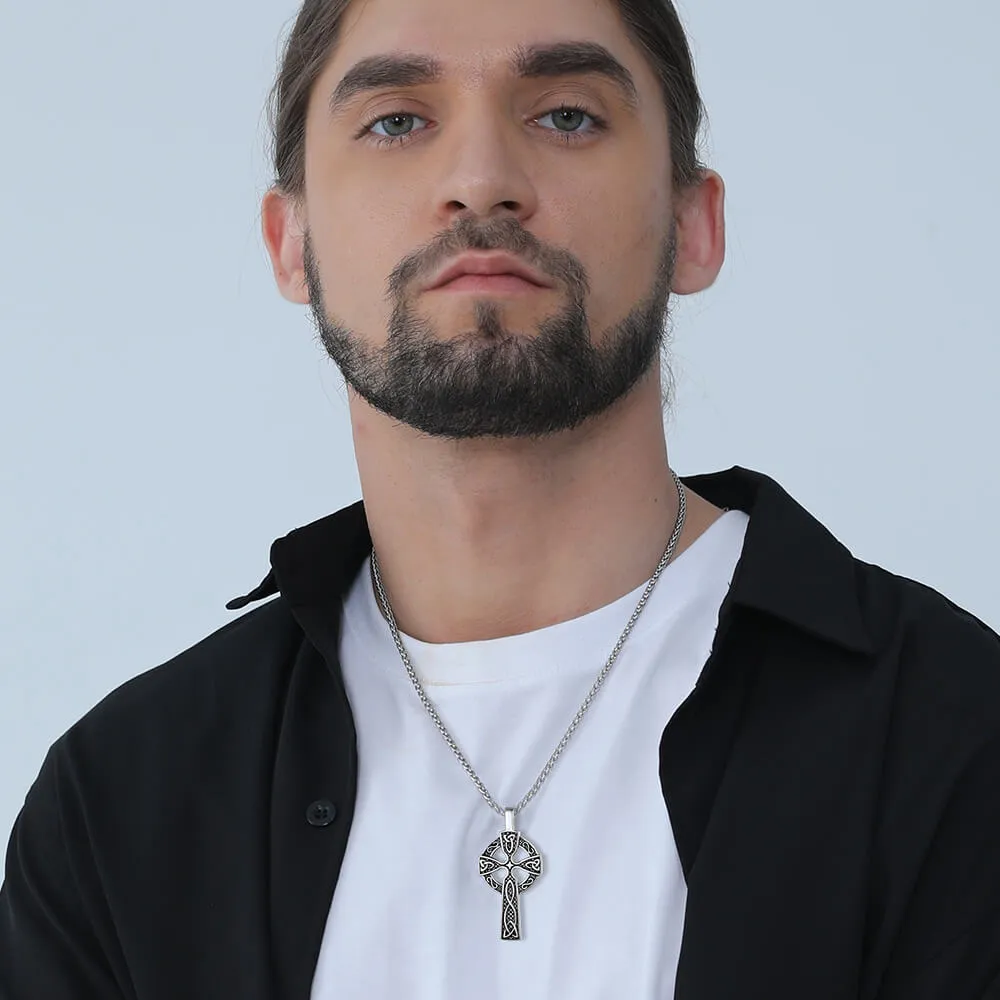 Large Celtic Cross Necklace Pendant For Men Women sold by FaithHeart product image thumbnail 2