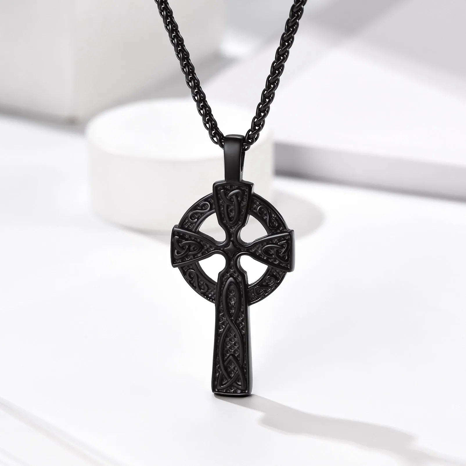Large Celtic Cross Necklace Pendant For Men Women sold by FaithHeart product image thumbnail 4