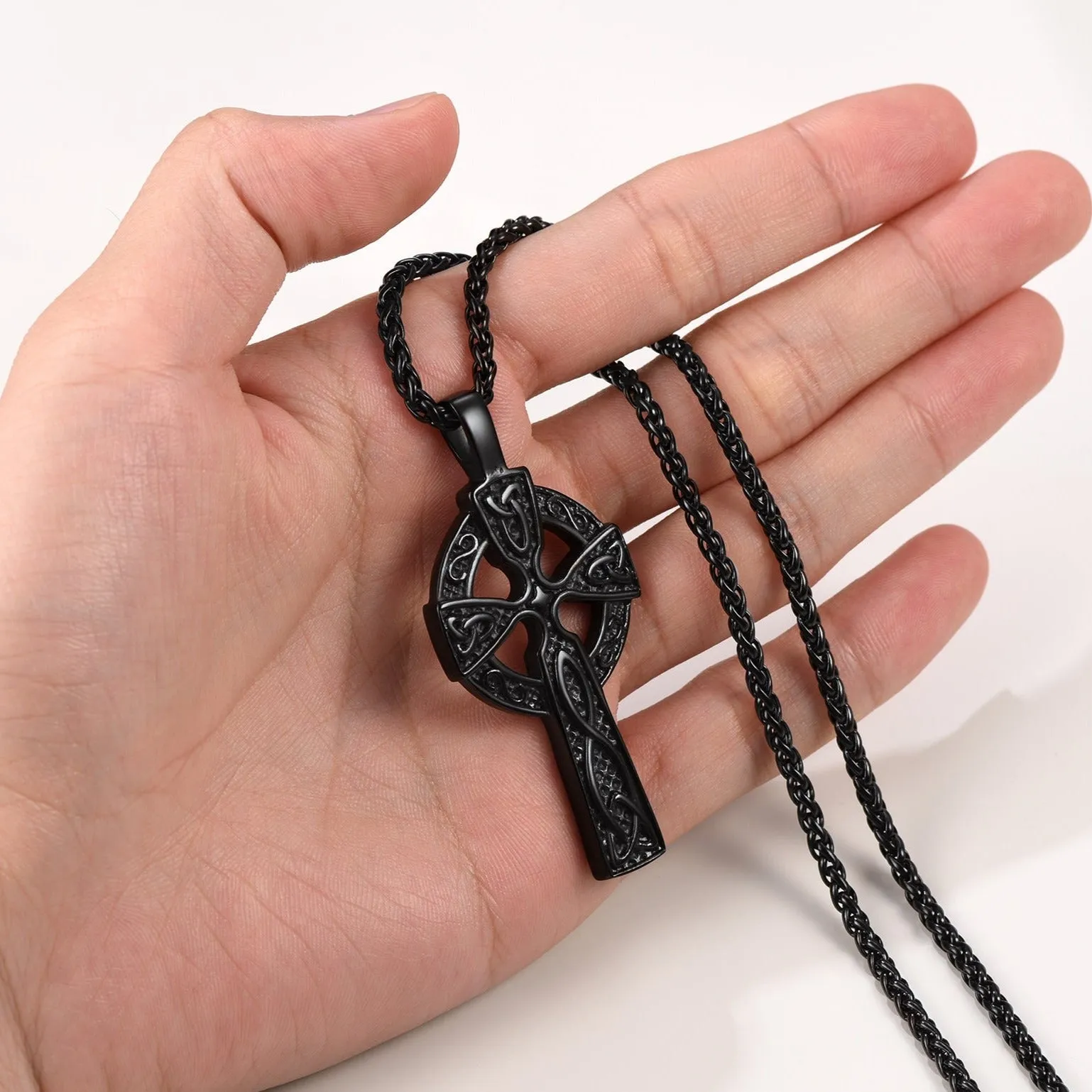 Large Celtic Cross Necklace Pendant For Men Women sold by FaithHeart product image thumbnail 3