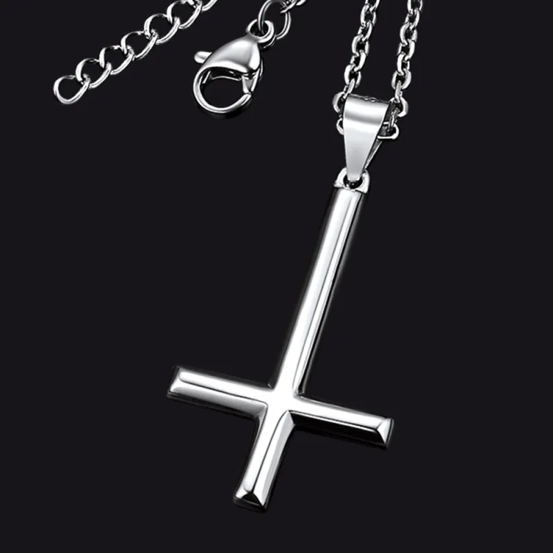 925 Sterling Silver Upside Down Inverted Cross Necklace for Women Men sold by FaithHeart