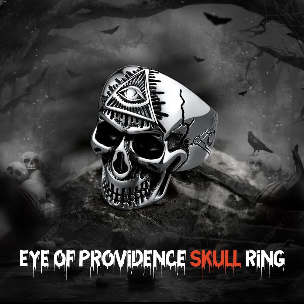 Eye of Providence Skull Ring For Men sold by FaithHeart product image thumbnail 5