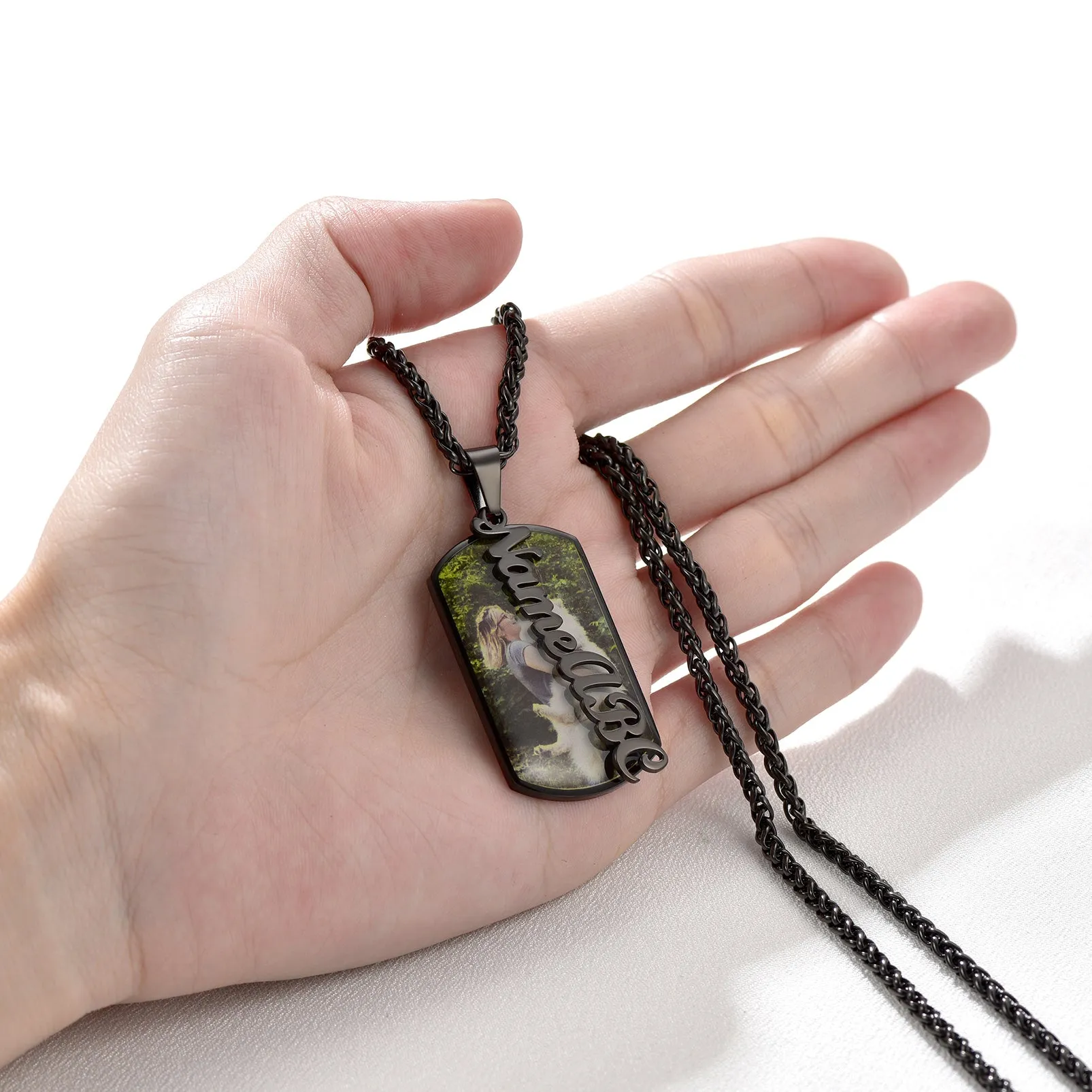 Customized Picture Dog Tags Necklace With Name for Men Women sold by FaithHeart product image thumbnail 5