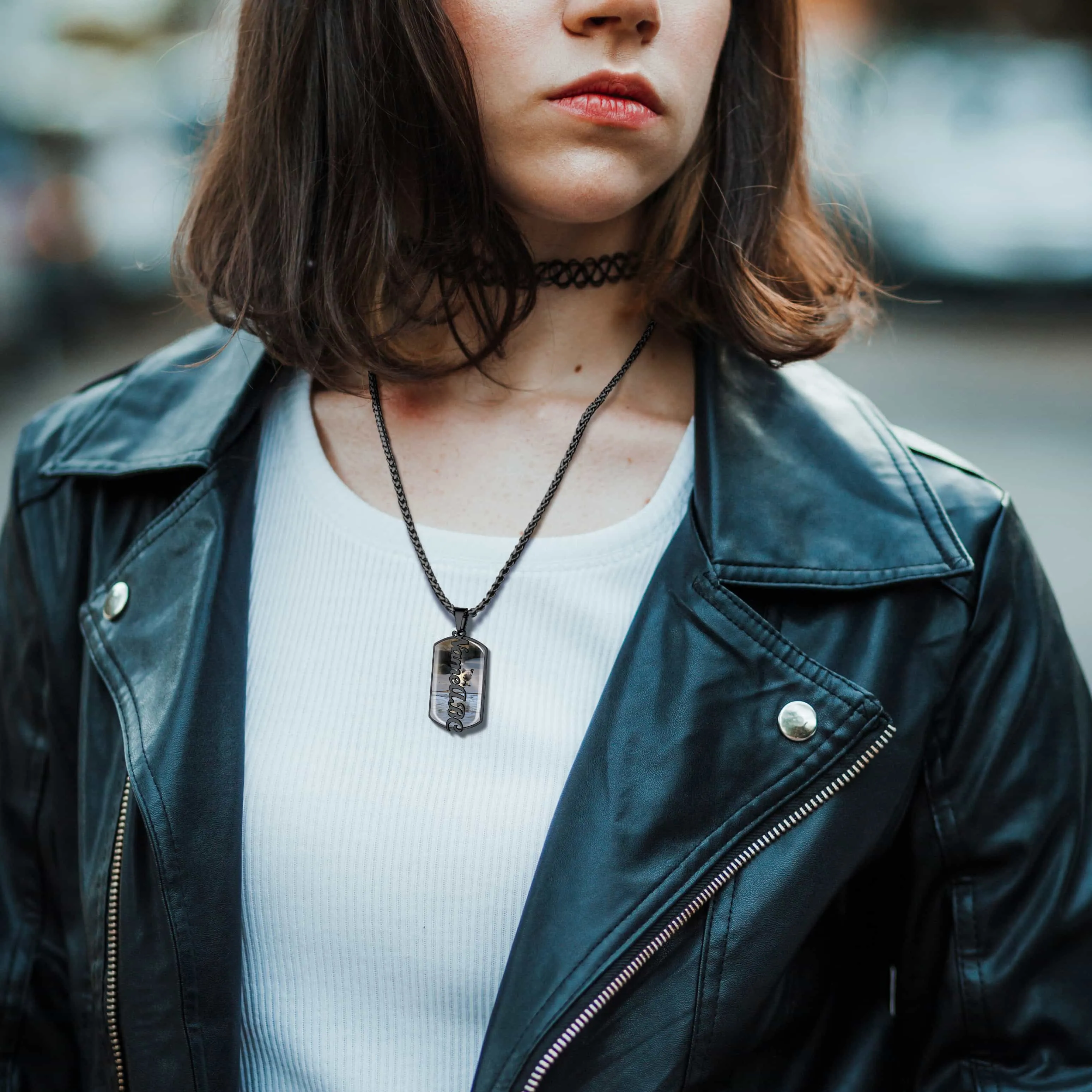 Customized Picture Dog Tags Necklace With Name for Men Women sold by FaithHeart product image thumbnail 2