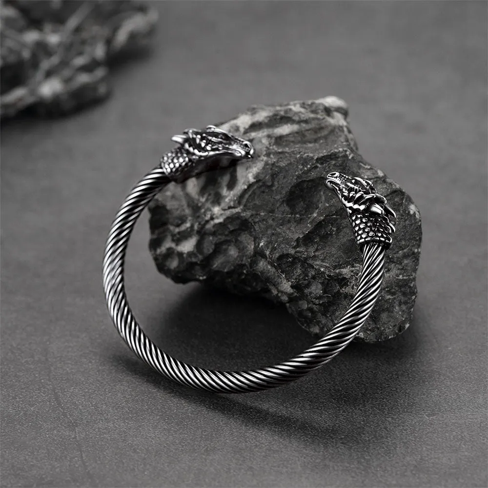 Dragon Head Bracelet Arm Ring Cuff Bangle For Men sold by FaithHeart product image thumbnail 4