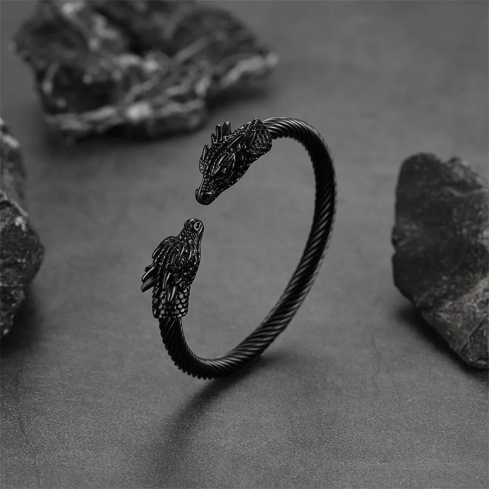 Dragon Head Bracelet Arm Ring Cuff Bangle For Men sold by FaithHeart product image thumbnail 5