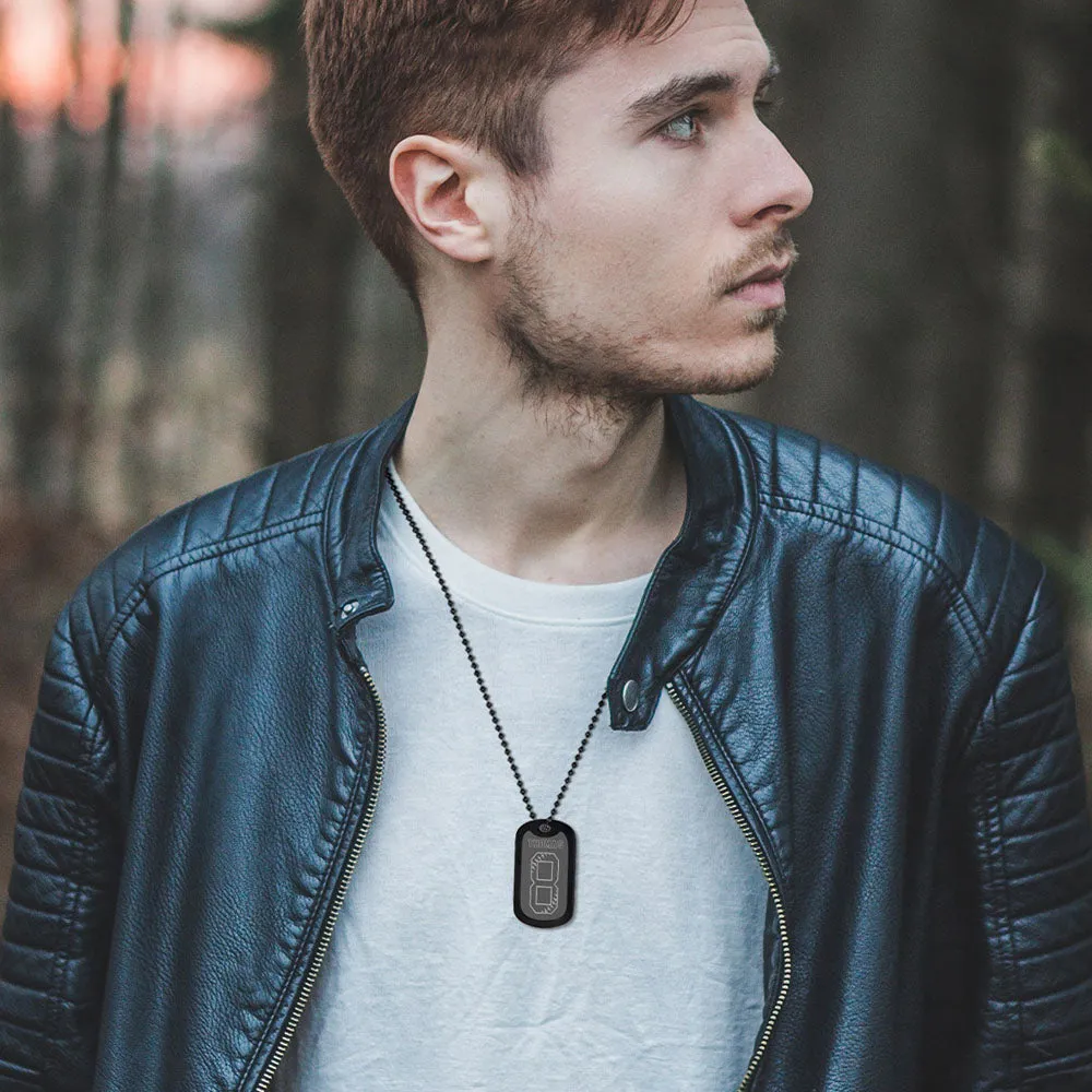 Engraved Baseball Jersey Number Dog Tag Necklace for Athletes sold by FaithHeart product image thumbnail 2