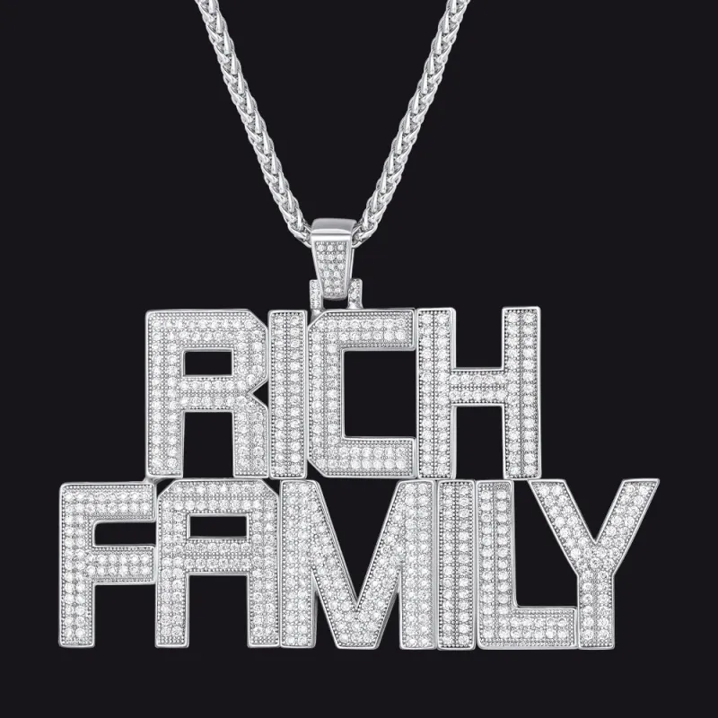 Custom Hip Hop Cubic Zirconia Initials Pendant Necklace for Men sold by FaithHeart